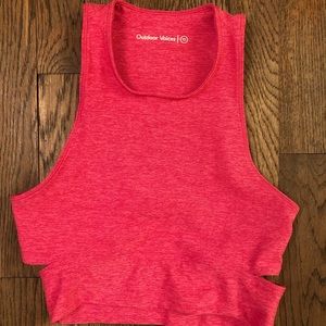 XS OV slashback crop top